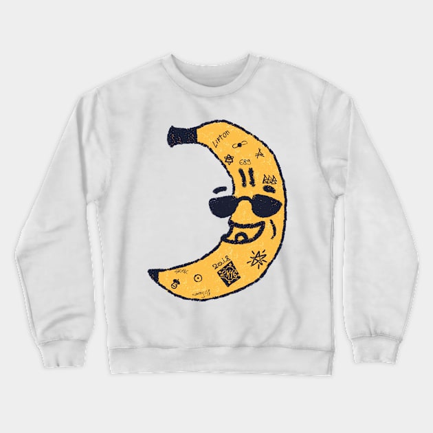 Tattooed banana Crewneck Sweatshirt by innokentymuhin